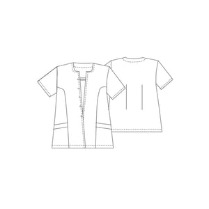 Violette - Tunique - Manches courtes - Femme - 75 cm 