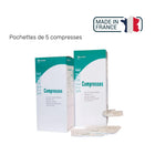 Steriel non-woven kompres - 40 g/m2 - Pak van 5 kompressen - Euromédis